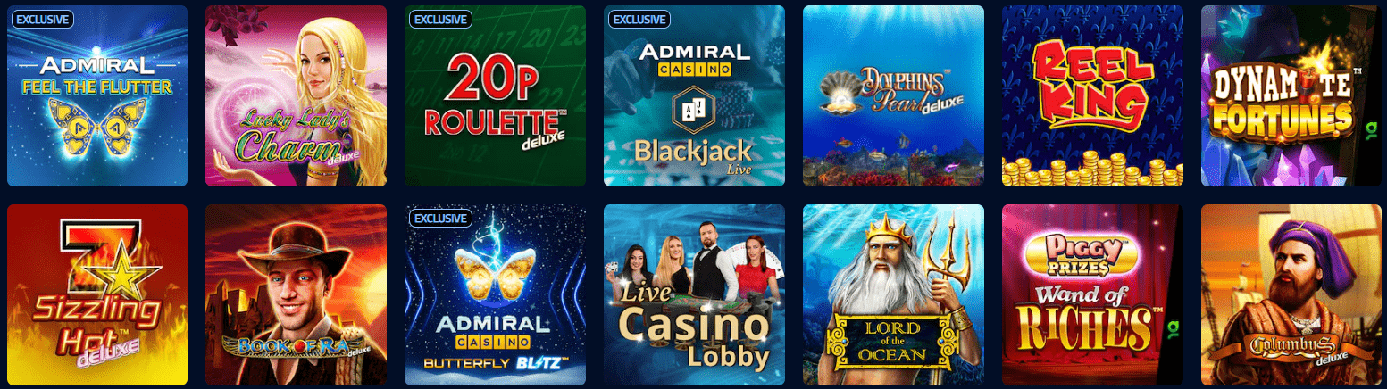 Sportzino Casino Multi Game Card Showcase